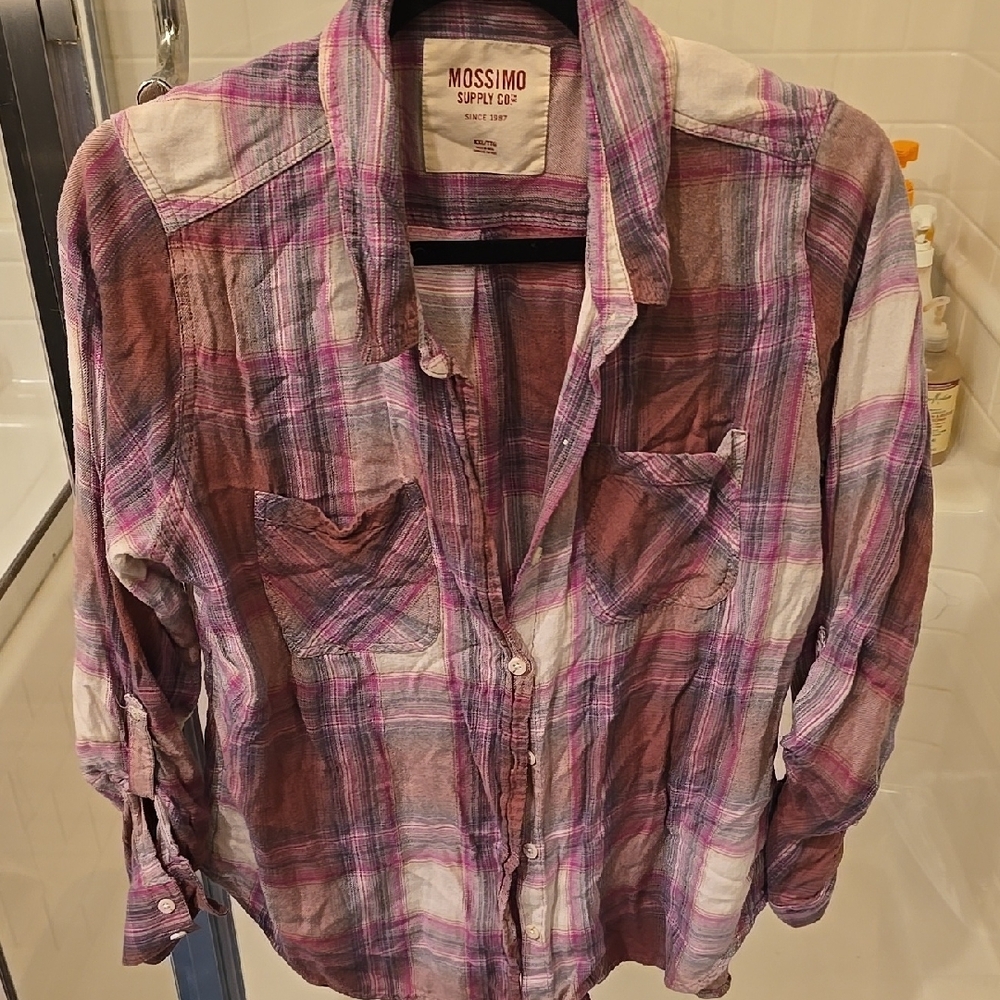Mossimo Plaid Button-Up Super Soft Flannel